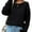 Black, variant on Xmarks Women's Pullover Sweater Long Sleeve Crew Neck Chunky Knit Sweater Fall Winter Warm Casual Jumper Tops, S-XL