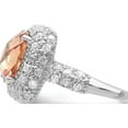 thumbnail image 4 of Sterling Silver Champagne & Clear Cz Ring (Size 6) Made In Thailand qr4313-6, 4 of 5