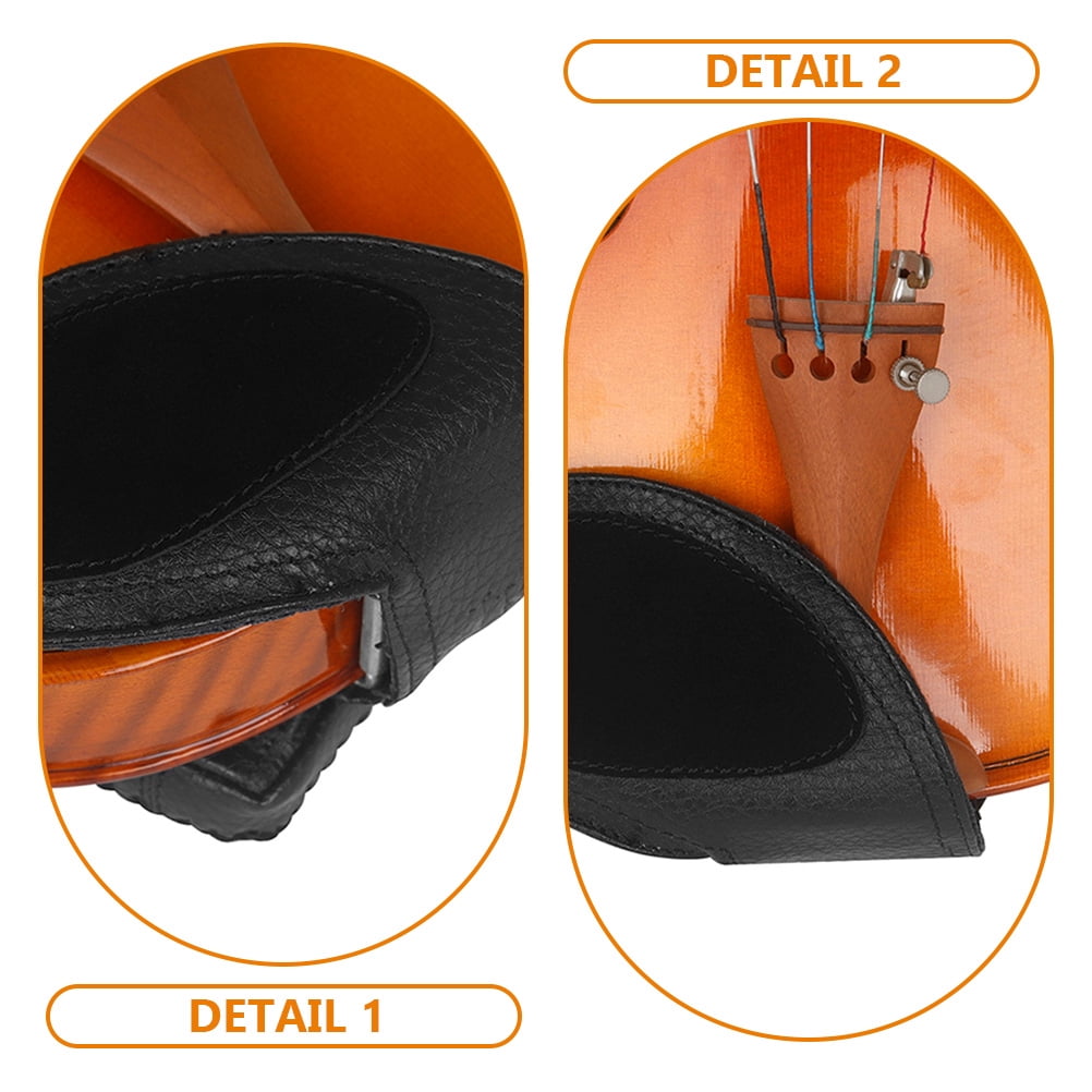 BESTYASH Black Violin Shoulder Rest Pad for Comfortable Fit, Ideal for Professional and Beginner Violin Players