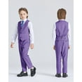 thumbnail image 5 of Boys 5 Piece Slim Fit Suit Set, Solid Formal Dresswear of Jacket Vest Pants Shirt and Tie, 5 of 12