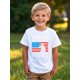 thumbnail image 1 of Boys' Patriotic Freedom T-Shirt - "Freedom Is Paid for by U.S. Veterans" Print, Casual & Sporty Short Sleeve Tee for Spring/Summer, White with American Flag Design, Boy T Shirts, 1 of 6