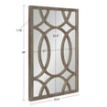 thumbnail image 6 of Kate and Laurel Tolland Traditional Decorative Wood Wall Mirror, 24 x 36, Rustic Brown, Farmhouse Solid Wood Accent Mirror with Intricate Symmetrical Fretwork, 6 of 8