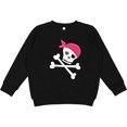 thumbnail image 2 of Inktastic Skull and Crossbones Pirate Girl Youth Sweatshirt, 2 of 4