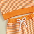 thumbnail image 6 of Mercatoo Toddler Striped Pumpkin Sweatpants Sets First Halloween Crew Neck Sweatshirts Joggers Pants Sweatsuit for Baby Boys, 6 of 9