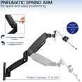 thumbnail image 4 of VIVO Universal Adjustable 10" to 15.6" Single Laptop Pneumatic Arm Wall Mount, 4 of 8