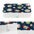thumbnail image 4 of Baseball Elegant PU Leather Jewelry Box Organizer with Removable Compartment, Portable Jewelry Display & Bracelet Holder, 4 of 6