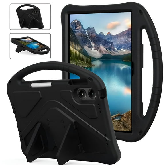 GJX 12.1 Inch Tablet Pro Case 2024, Kids Case for 12.1 Inch Pro Tablet, Shockproof Protective Cover with Handle Stand, Black