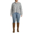 thumbnail image 2 of Terra & Sky Women's Plus Size Cut Out Turtleneck Top, 2 of 6