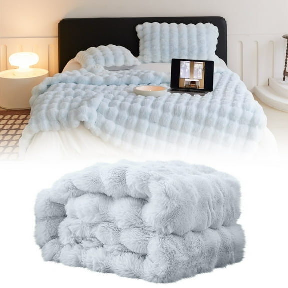 1 Blanket Bubble Blanket All Season Nap Sofa Leisure Conditioner Cover Blanket Plush Sofa Blanket Living Room Sleeping Blanket