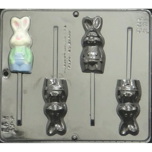 889 Full Body Bunny Pop Lollipop Chocolate Candy Mold
