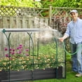 thumbnail image 5 of Slsy Portable Greenhouse Cover w/Raised Garden Bed, Easy Set-up 71"x35.4"x45.2" Metal Planter Bottomless Box w/ 2 Roll-up Windows Mini Greenhouse for Protecting Plant from Cold Frost Birds & Insects, 5 of 9