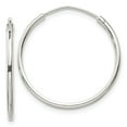 thumbnail image 1 of 925 Sterling Silver 1.3mm Hoop Earrings; for Adults and Teens; for Women and Men, 1 of 3