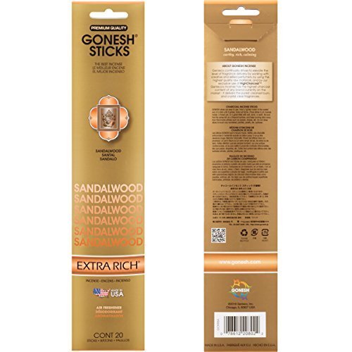 Gonesh Sandalwood Incense Sticks 20 ct