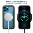 thumbnail image 3 of Dteck Transparent Back Case for iPhone 15 Pro,Magnetic Metal Bumper Case Compatible with Mag-Safe Shockproof Rubber Clear PC Cover,Green, 3 of 8
