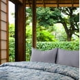 thumbnail image 3 of Shibori Sketch-Recycled Plastic/Sustainable Cotton Twin Duvet Cover Set including 1 Sham.Made in Green by Oeko-Tex., 3 of 5