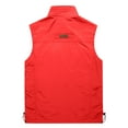 thumbnail image 3 of Bcfgryg Men's Casual Stand C Ollar Vest Practical Travel Fishing Vest Outdoor Work Lightweight S Afari Photo M Ulti Pocket Shoulder Cargo Vest Men's Sleeveless Jacket Vest, 3 of 3