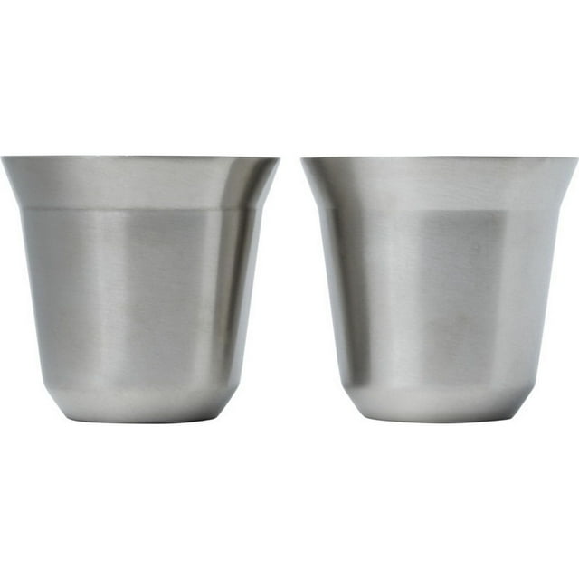 Duo Tasse à Espresso en Acier Inoxydable 80 ml (Lot de 2)