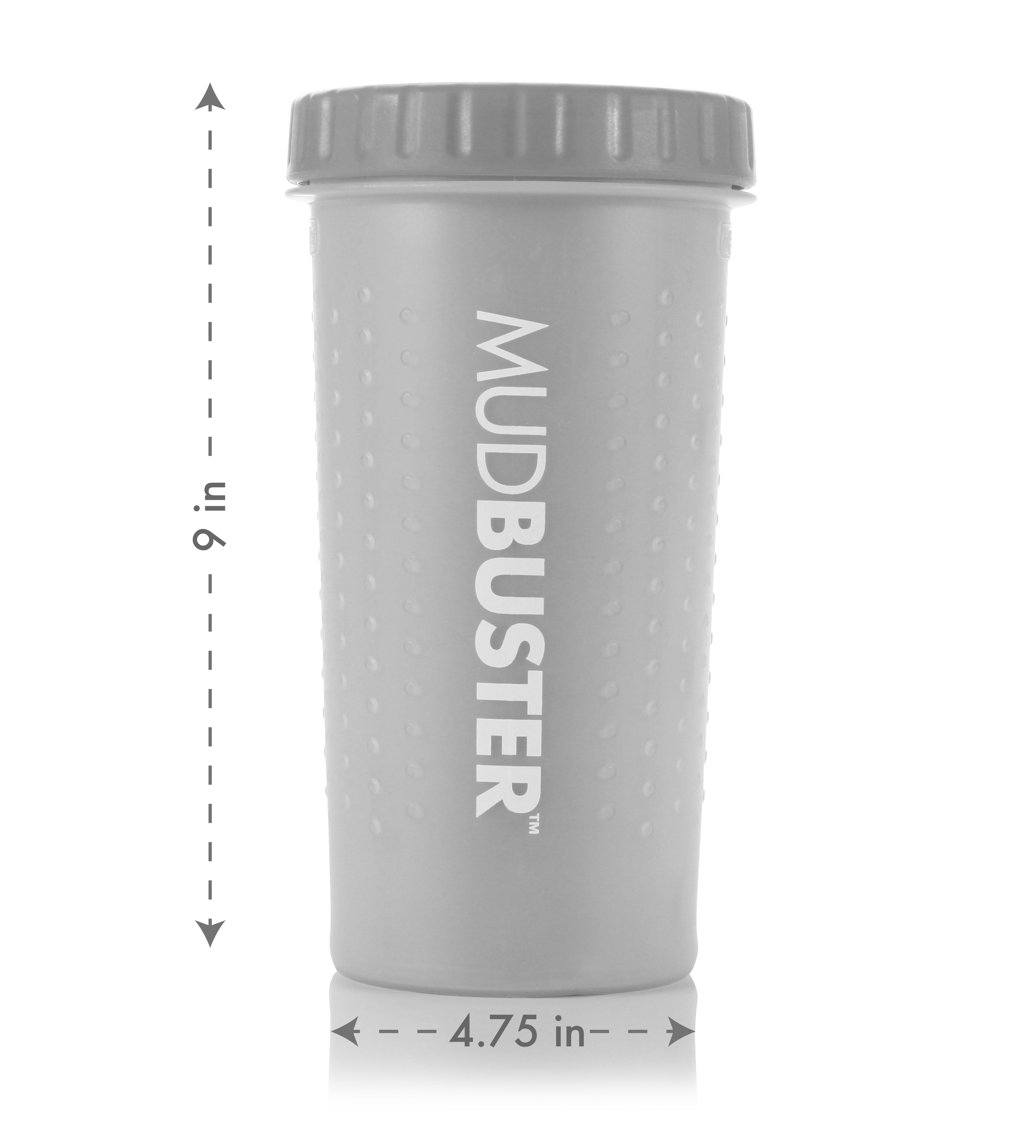 Dexas MudBuster Portable Dog Paw Washer and Cleaner, Large, Light Gray