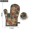 thumbnail image 6 of Pioneer Flower Floral Print Pattern Oven Mitt 2-Pack Set, Heat Resistant Kitchen Gloves, 7.7" X 12", 6 of 6