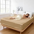 thumbnail image 2 of Soft Silk Zip On Fitted Sheets Twin XL Size 39X80 - Includes 2 Zip On Sheets +1 Bottom Fitted Base - Fit's 16” In Deep Pocket - Easy to Use,Soft,Smooth -Fitted Sheet-Beige - Color, 2 of 8