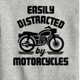 thumbnail image 3 of Instant Message - Easily Distracted By Motorcycles - Toddler & Youth Crewneck Fleece Sweatshirt, 3 of 6