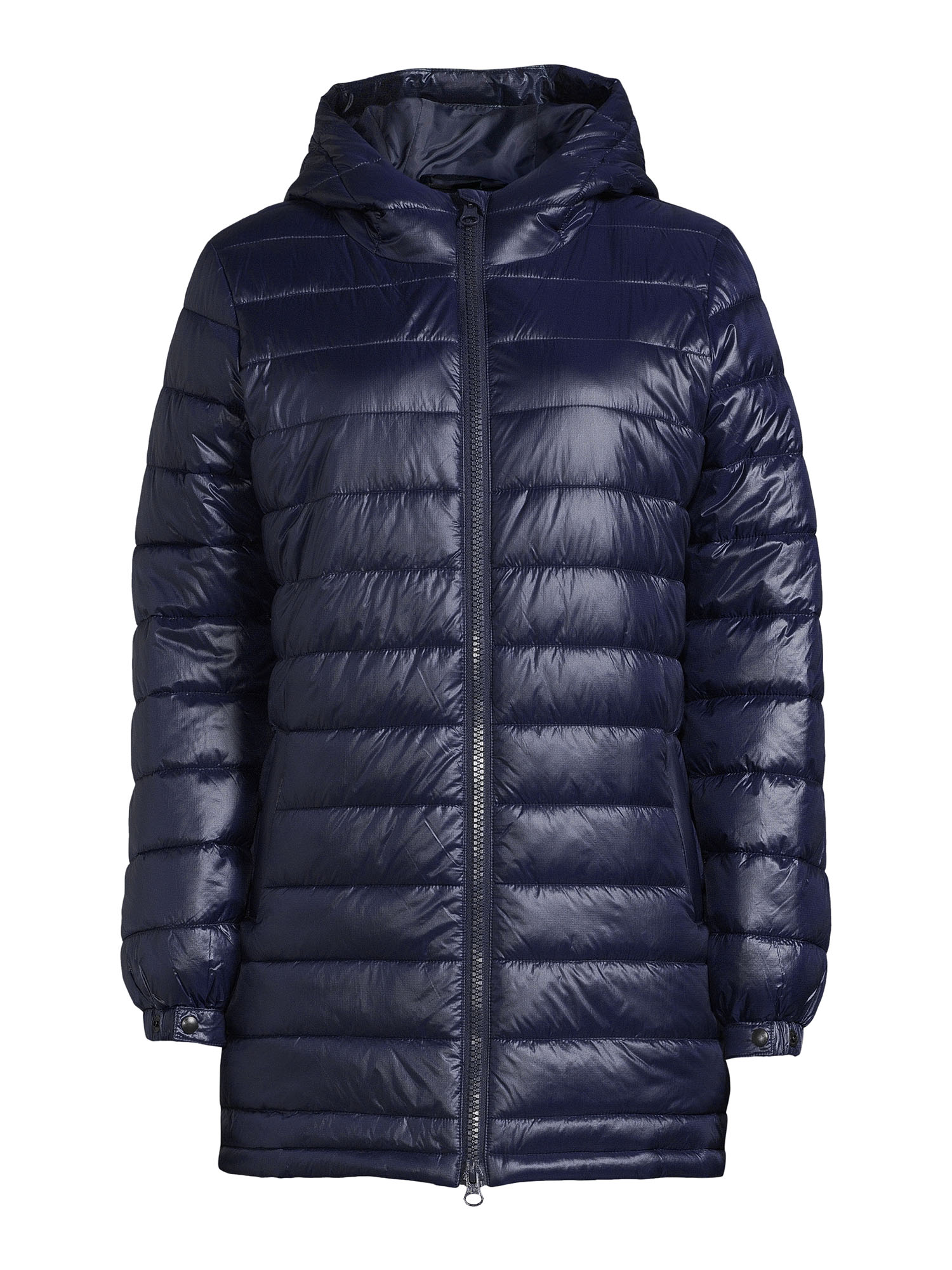 Swiss Tech Women's Hooded Mid Length Puffer Jacket Sizes XS-3X