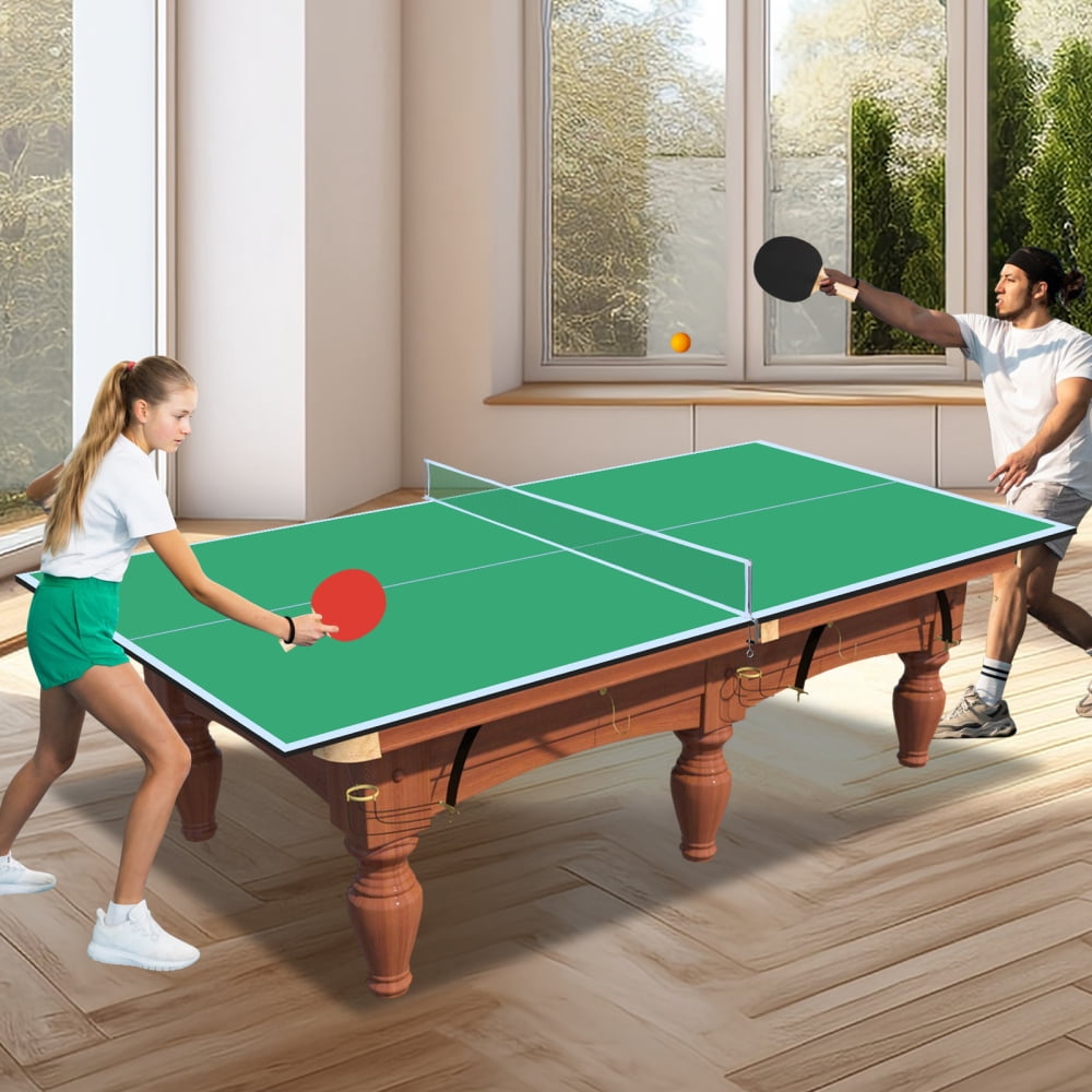 Holaki 8ft Mid-Size Ping Pong Conversion Top Foldable & Portable Table Tennis Table Top for Indoor Games