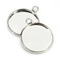 thumbnail image 4 of EHJRE 20 Pieces Single Loop Round Connector Trays Blank Bezel Settings Pendant Charm, 4 of 9