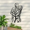 thumbnail image 5 of 1pc Charming Metal Tree Couple Wall Art. Modern Abstract Art Suitable for Home Decoration in Many Occasions Such As Garden Yard Bedroom Valentine's Day Decoration, 5 of 16