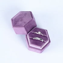 Miogawg Ring Box - Premium Gorgeous Double Ring Display Holder With Detachable Lid For Proposal, Engagement, Wedding