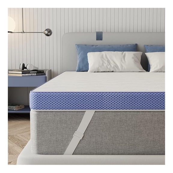 Full Mattress Topper, 3 Inch Memory Foam Cooling Gel Bed Foam Mattress Topper for , Extend Mattress Life, Hot , Washable Cover, Non-Slip Elastic Band,