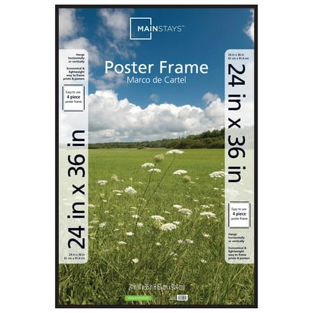 Mainstays 24x36 Thin Poster and Picture Frame, Black