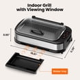 thumbnail image 5 of Moifoi Electric Grill,  Large operating area Smokeless Indoor Grill, Touch Panel with 6 Heat Levels, Dishwasher Safe Parts, with Auto Shut-Off, for Home, Black, 5 of 8