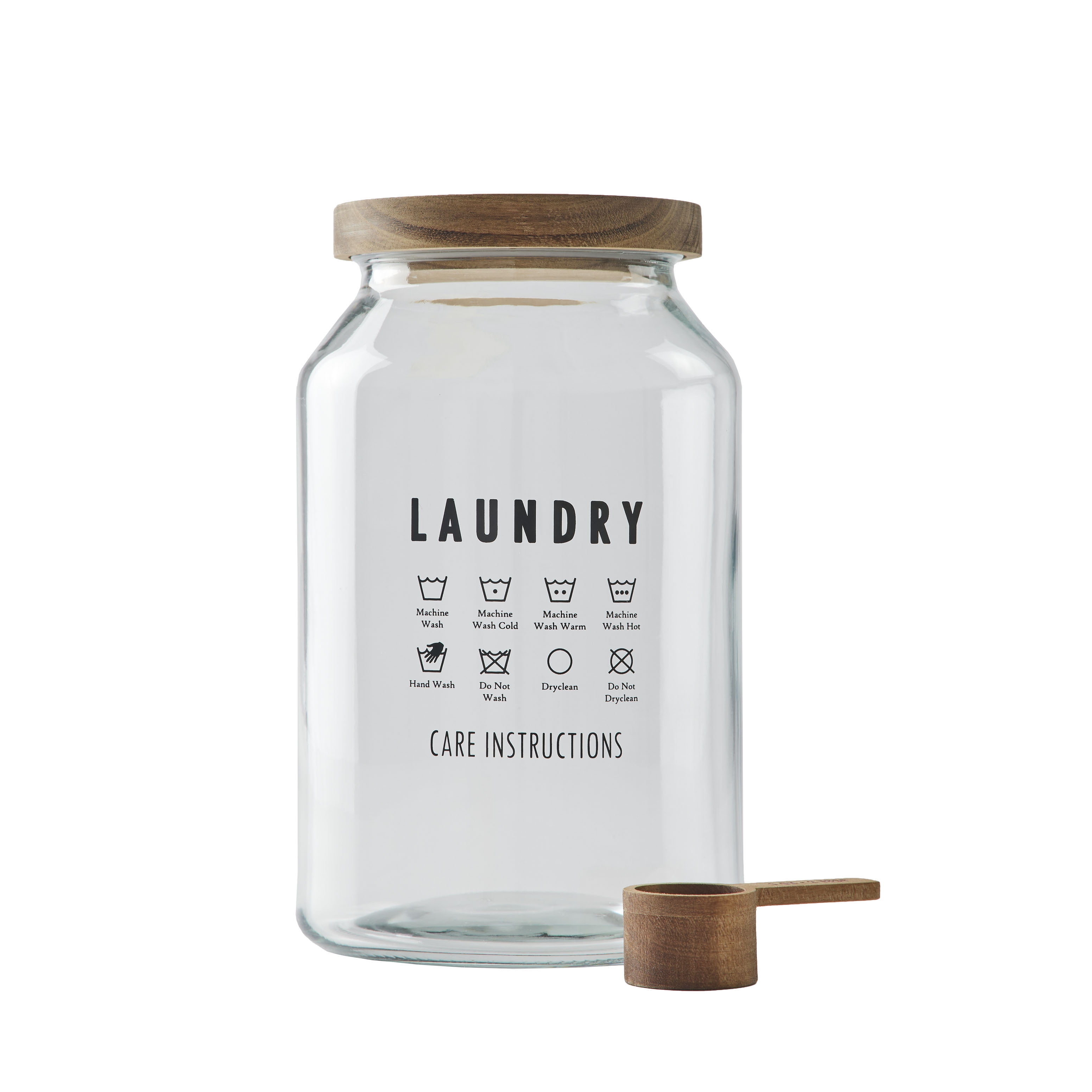 (4 pack) Better Homes & Gardens Large Glass Laundry Detergent Container with Scoop, Adult
