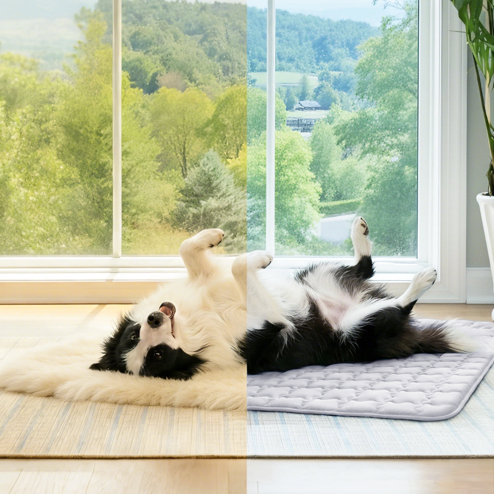 Premium Dog Cooling Mat Non-Slip Q-MAX>0.5 Self-Cooling Pad for Small Pet Cat Indoor Portable Kennel Puppy Bed for Summer Crate Pad for Dog Washable