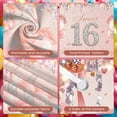 thumbnail image 3 of Gold Sweet 16 Banner Pink Sweet 16 Display  Floral Sweet 16 Backdrop for 16th Birthday Party Teenage Party Sweet Celebration, 3 of 8
