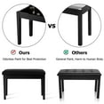 thumbnail image 6 of Giantex Piano Bench w/Seat Storage Cabinets, PU Leather Piano Bench, Wooden Piano Stool w/Locking Hinge, Perfect for Pianist, Beginner, Home & Comercial Use, Black, 6 of 8
