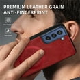 thumbnail image 3 of Allytechgroup Magnetic for Samsung Galaxy S21 FE Case, Compatible with MagSafe Support Magnetic Car Phone Mount PU Leather Slim Phone Case for Women Men for Samsung Galaxy S21 FE, Winered, 3 of 10