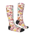 thumbnail image 3 of Balery Butterflies and Roses Printed Novelty Socks Men's Women's Crew Socks Sports Socks Knee High Socks Cotton Socks Quirky and Cool Socks, 3 of 9