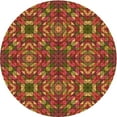 thumbnail image 1 of Ahgly Company Machine Washable Indoor Round Transitional Tomato Red Area Rugs, 3' Round, 1 of 7