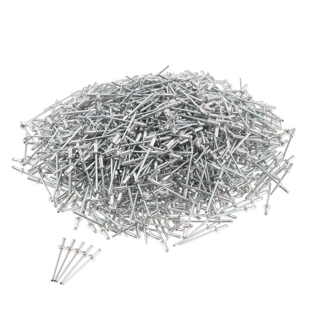 Kit surtido de sujetadores de remaches abovedados de material acero inoxidable, 1000 piezas, grado 304, 3 mm 3.0x6mm