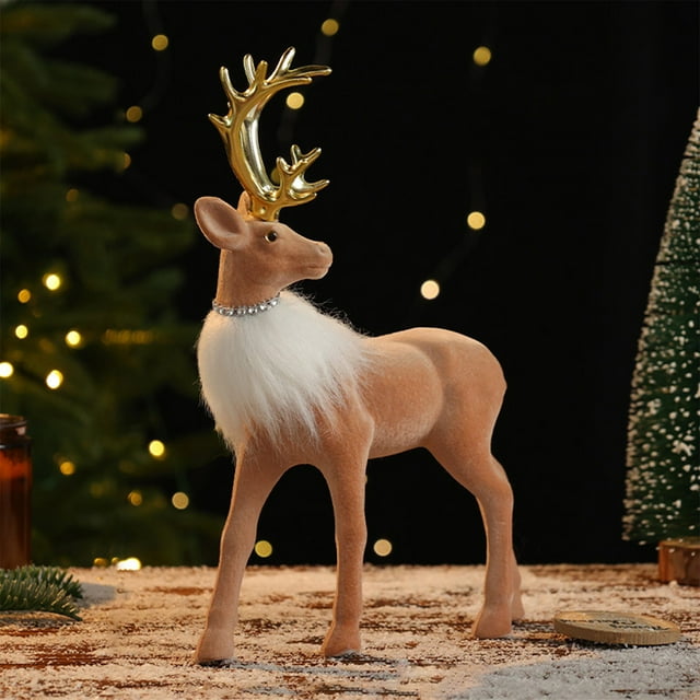 Adornos Navideños Xihbxyly Reno Simulados Peluche
