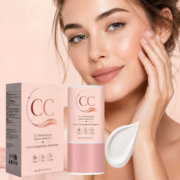CC Tinted Serum, Corrects Skin Tone, Lightweight And Moisturizing, Waterproof Coverage, Refine Skin Texture, Suitable For All Skin Types