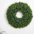 thumbnail image 3 of Nearly Natural Floral Plastic Wreath, 5" (Green), 3 of 3
