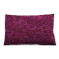 thumbnail image 1 of Ahgly Company Patterned Indoor Rectangular DeepPink Lumbar Throw Pillow, 13 inch by 19 inch, 1 of 5