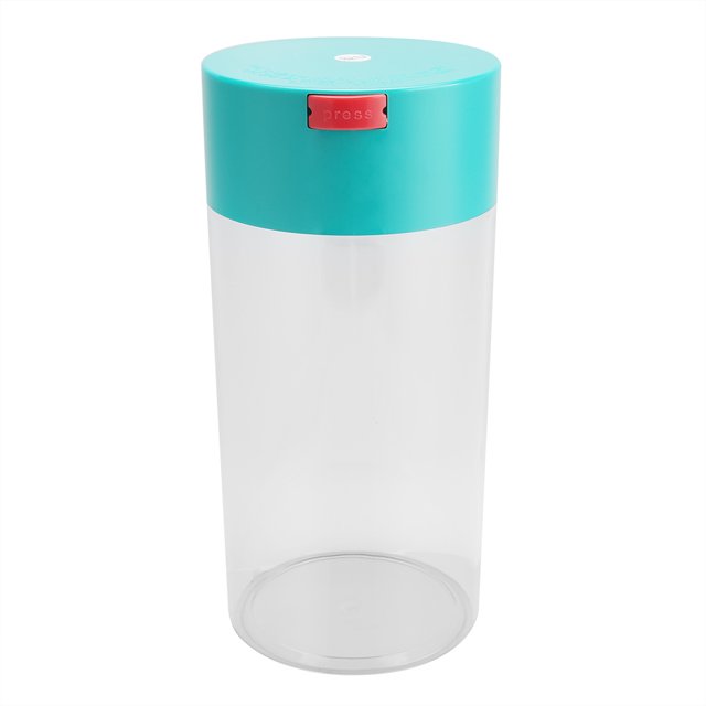 Plastic Vacuum Sealed Storage Jar Food Container for Coffee Beans, Tea and Dry Goods (L)