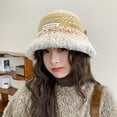 thumbnail image 4 of Winter Beanies Fluffy Warm Hat for Women Unisex Fisherman Caps Multicolor Plush Matching Color Bucket Basin Hat, 4 of 9