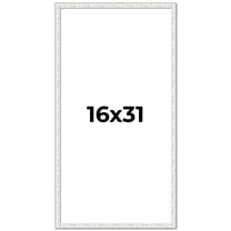 16x31 Frame White Real Wood Picture Frame Width 0.75 inches | Interior Frame Depth 0.5 inches |
