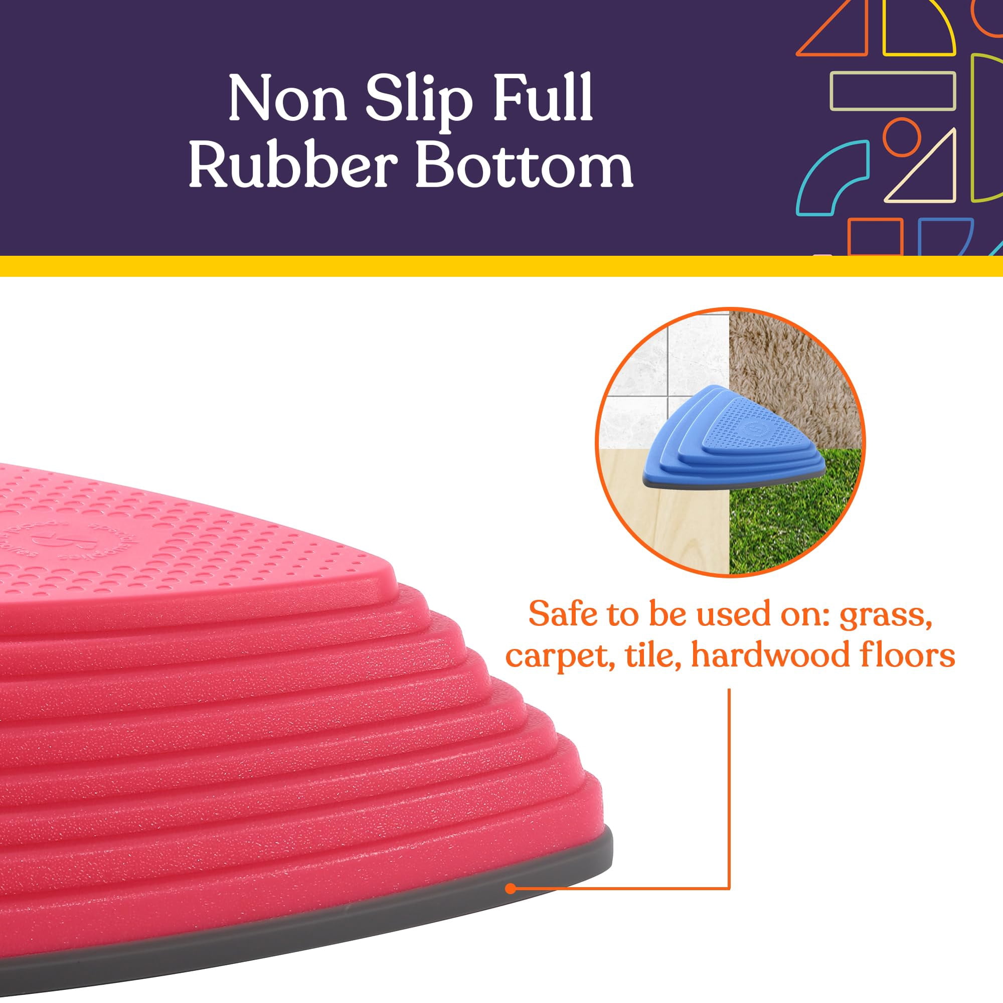 Leogreen Pierres d'équilibre pour enfants, Jouets/ jeux d'équilibre et de Motricité, 6 pièces, développe l'équilibre et la coordination, vives - Gamm vert