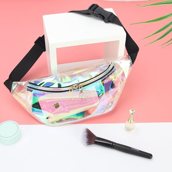 GOOHOCHY Transparent Waist Bag PVC Sports 1Set Hands-free for Walking Outdoors
